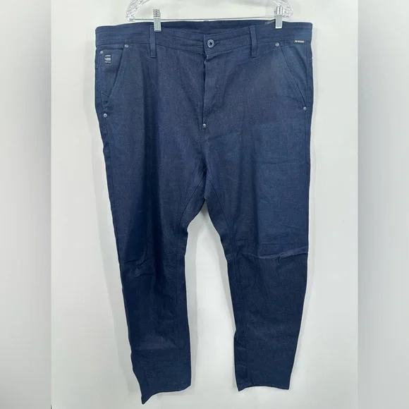 G-Star‎ Men’s Grip 3D Relaxed Tapered Jeans Dark Wash Size 40x34 - Picture 2 of 8